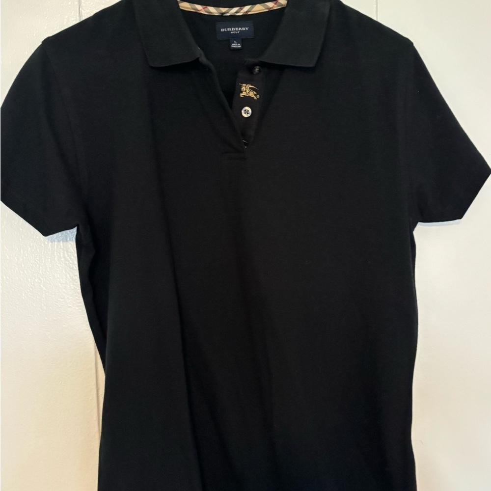 Burberry Black Polo Shirt Classic Design